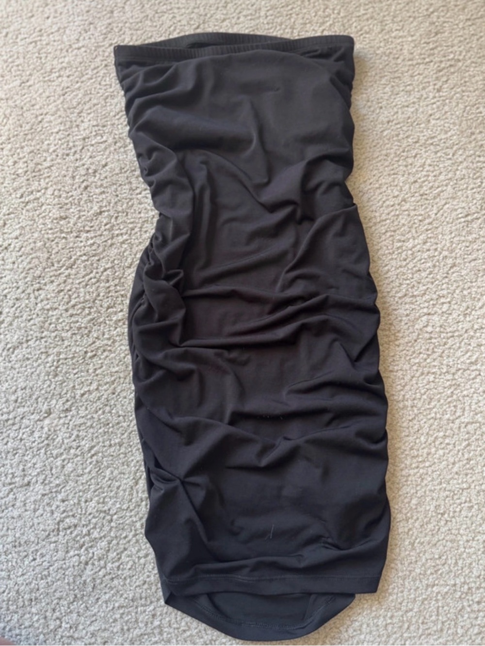 GBG Los Angeles Strapless Black Ruched Bodycon Dress - Party prom night out